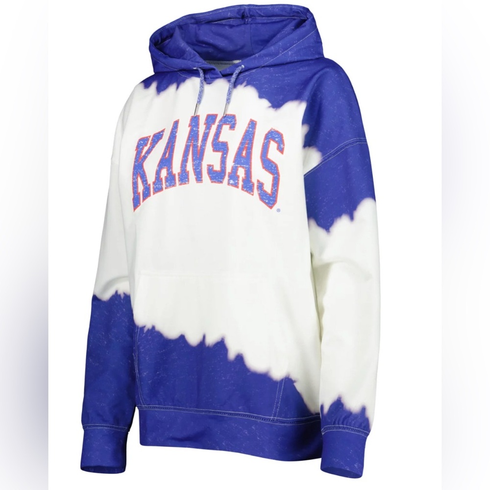 Gameday Couture Kansas Jayhawks Fun Double‎ Dip-Dyed Pullover Hoodie Women’s